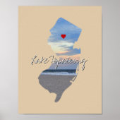 New Jersey State Photo insert and town name Poster (Voorkant)