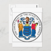 New Jersey State Seal Briefkaart (Voorkant / Achterkant)
