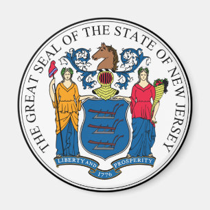New Jersey State Seal Magneet