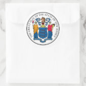 New Jersey State Seal - Ronde Sticker (Tas)