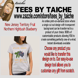 New Jersey Territory Fruit Noordelijke Blauwe Bes T-shirt