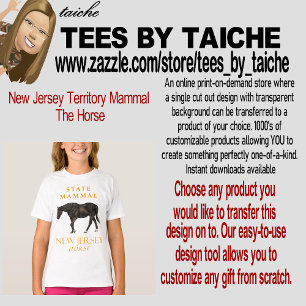 New Jersey Territory zoogdier het paard T-shirt