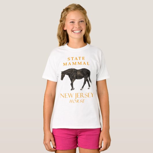New Jersey Territory zoogdier het paard T-shirt (Voorkant volledig)