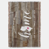 New Jersey Thuisstaat Persoonlijke Hout Look Deken (Voorkant Verticaal)