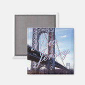 New Jersey USA State Souvenir Frigo Magnet (Recto/Verso)