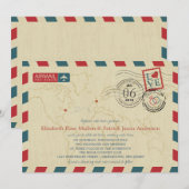 New Jersey / Verenigd Koninkrijk Airmail | Bruilof Kaart (Voorkant / Achterkant)