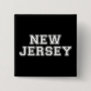 New Jersey Vierkante Button 5,1 Cm