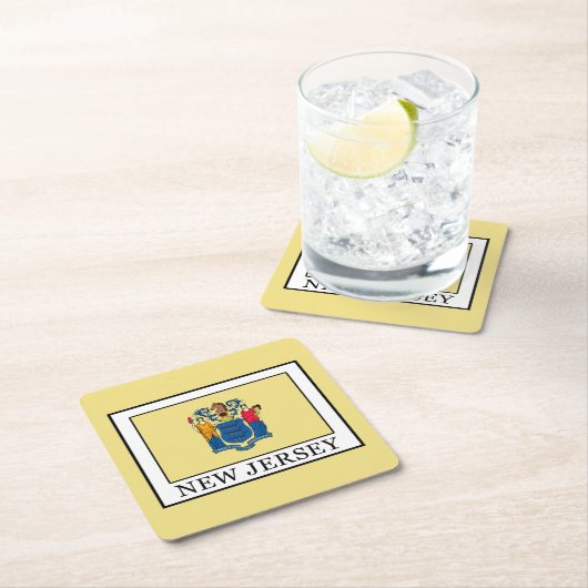 New Jersey Vierkante Kartonnen Onderzetter (Insitu)