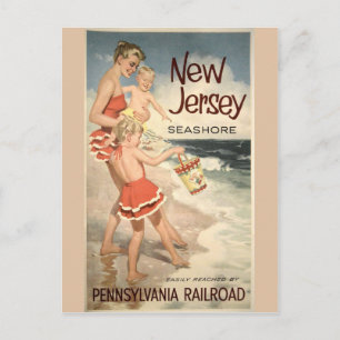 New Jersey Vintage Travel Poster Briefkaart