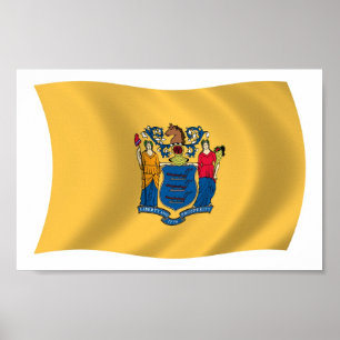 New Jersey Vlag Poster Print