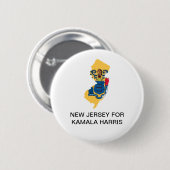 NEW JERSEY voor Kamala Harris 2020 Button (Voorkant /achterkant)