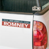 New Jersey voor Mitt Romney Ryan Bumpersticker (Op Truck)