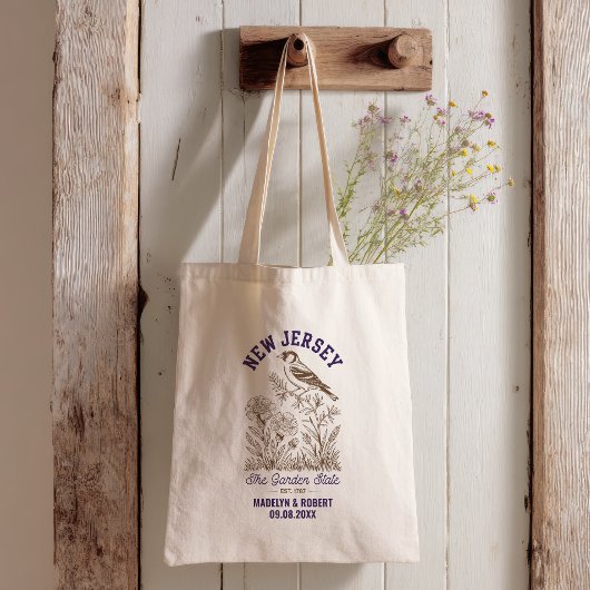 New Jersey Wedding Welcome Bag, State Love Tote Bag