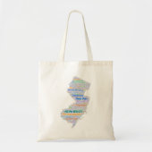 New Jersey Word Cloud Tote Bag (Voorkant)