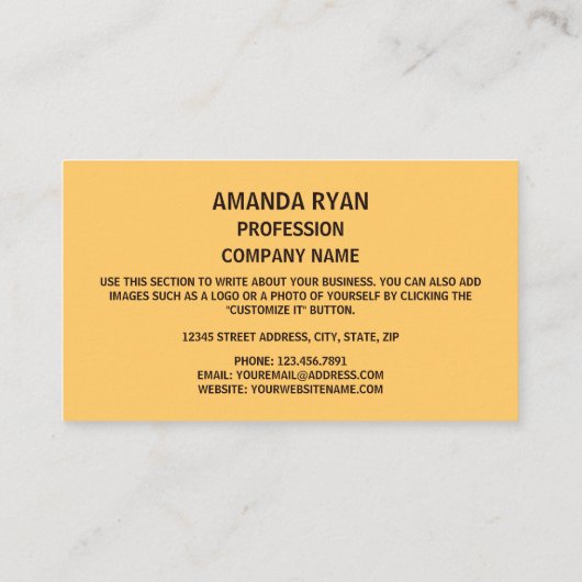 New Jerseyan Seal, Zegel van New Jersey Visitekaartje (Achterkant)