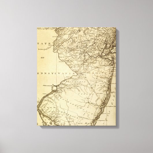 New JerseyPanoramic MapNew Jersey Canvas Afdruk (Voorkant)