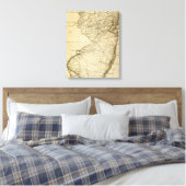 New JerseyPanoramic MapNew Jersey Canvas Afdruk (Insitu (Slaapkamer))