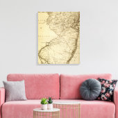 New JerseyPanoramic MapNew Jersey Canvas Afdruk (Insitu (Woonkamer))