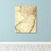 New JerseyPanoramic MapNew Jersey Canvas Afdruk (Insitu (Houten vloer))