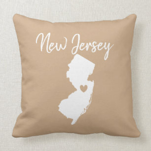 New Jerseystate carte amour maison Jeu Oreiller