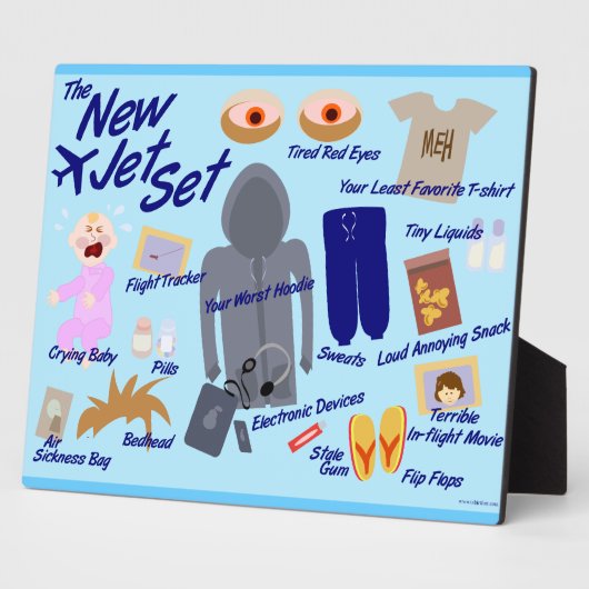 New Jet Set Funny Air Travel Cartoon Parody Fotoplaat (Zijkant)