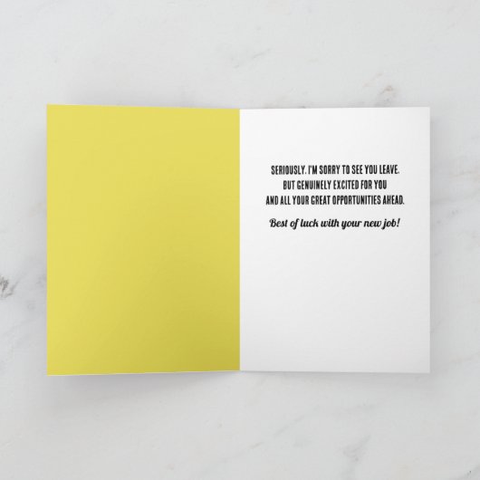 New Job Congrats, Funny - You're Such a Quitter Kaart (Binnen)