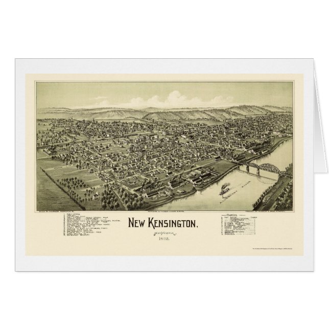 New Kensington, PA Panoramic Map - 1902 (Voorkant Horizontaal)