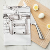 New Kitchen of New Milking Parlor Kitchen Towel Theedoek (Quarter Fold)