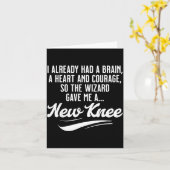 New Knee Funny Wizard Knee Replacement Surgery Rec Kaart (Gele Bloem)
