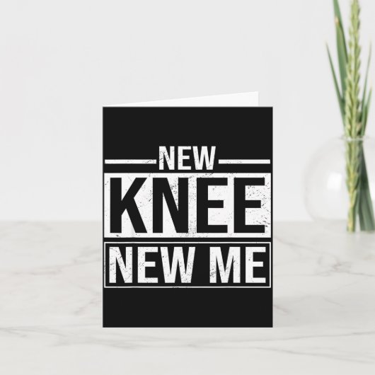 New Knee New Me Funny Knee Replacement Surgery Rec Kaart (Voorkant)