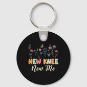 New Knee New Me Funny Knee Surgery Recovery Joke Sleutelhanger (Voorkant)