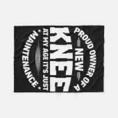 New Knee Replacement Surgery Get Well Recovery Gag Fleece Deken (Voorkant (Horizontaal))