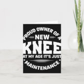 New Knee Replacement Surgery Get Well Recovery Gag Kaart (Voorkant)