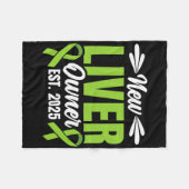 New Liver Owner Est. 2025 - Liver Transplant Recie Fleece Deken (Voorkant (Horizontaal))