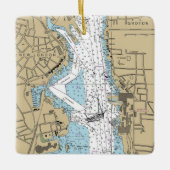 New London CT Chart Keramisch Ornament (Voorkant)