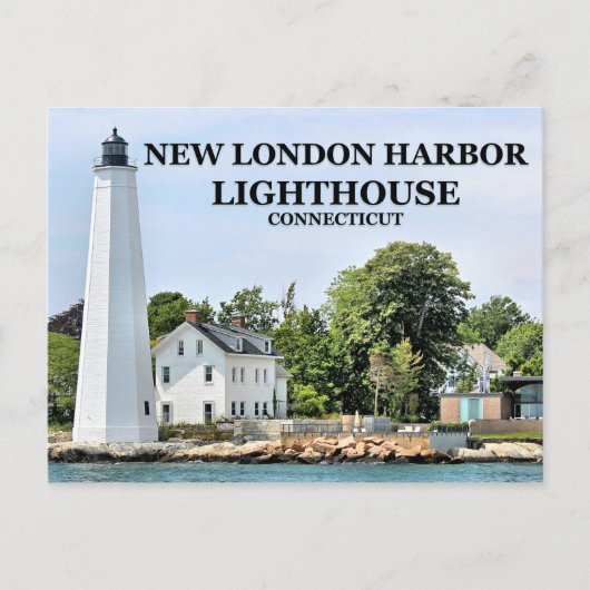 New London Harbour Lighthouse, Connecticut Briefka Briefkaart (Voorkant)