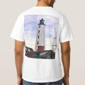 New London Harbour Lighthouse CT dubbelzijdig TShi T-shirt (Achterkant)