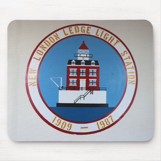 New London Ledge Lighthouse, Connecticut Mousepad Muismat (Voorkant)