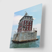New London Ledge Lighthouse Connecticut Wall klok (Hoek)