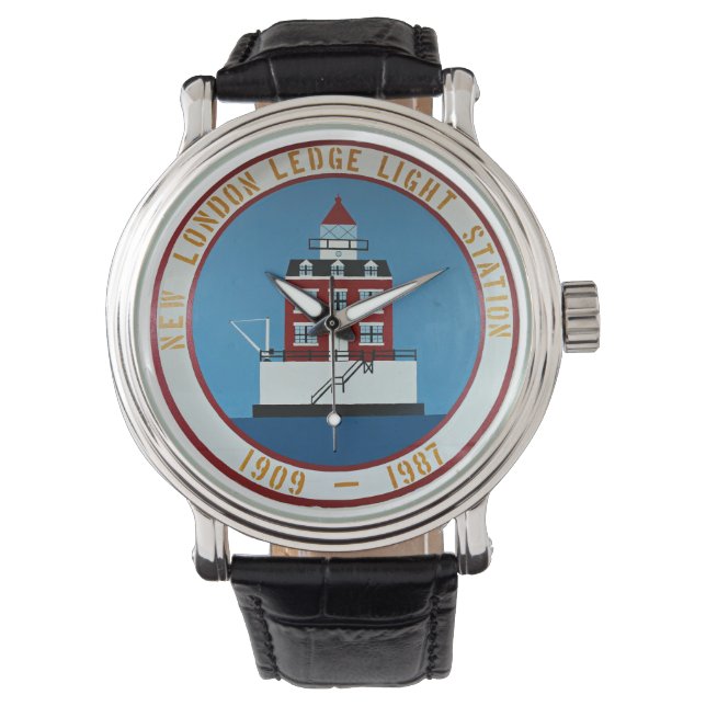New London Ledge Lighthouse, CT eWatch Horloge (Voorkant)