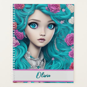 New London Princess met Turquoise Hair en Eyes Planner