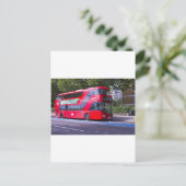 New London Red Bus Briefkaart (Staand voorkant)
