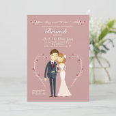 New Love Post Wedding Brunch Uitnodiging (Staand voorkant)