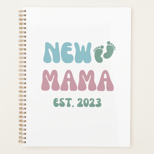 New Mama Est 2023 - Planner avec Gold Binding (Devant)