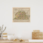 New Map of Virginia Poster (Keuken)