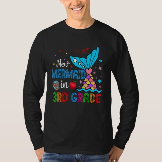 New Mermaid In 3rd Grade Matching Mermaid Student T-shirt (Voorkant)