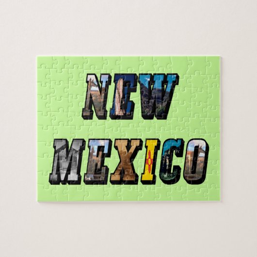 New Mexico Afbeelding Tekst Legpuzzel (Horizontaal)