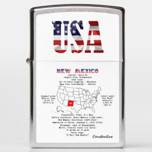 New Mexico Amerikaanse staat op een kaart en nutti