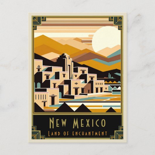 New Mexico | Art. Deco Briefkaart (Voorkant)