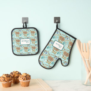 New Mexico Biscochito Cookies Zia Sun Ovenwant & Pannenlap Set